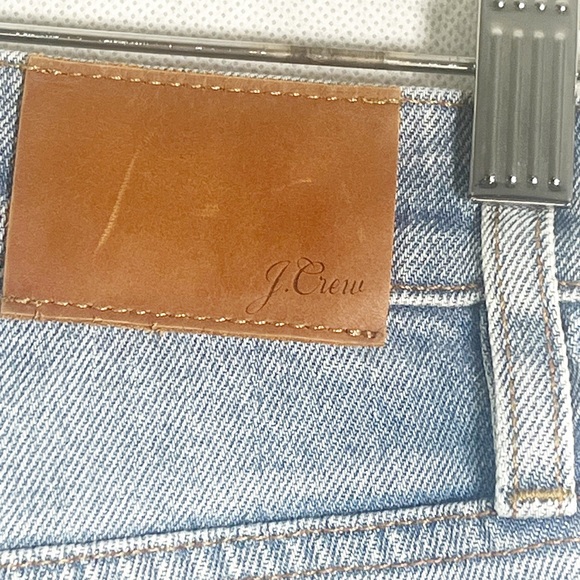 J. Crew Demi Boot Crop Pants Denim Light Blue Jeans Button Size 26 - Picture 7 of 9